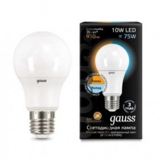 Лампа светодиодная LED 10вт 230в, A60, Е27,2700K/4100K Gauss