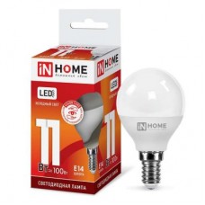 Лампа светодиодная LED-ШАР-VC 11Вт 230В E14 6500К 820лм IN HOME 4690612024929