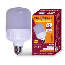 Лампа светодиодная LED-T115-40В E27 6500К МЕГАВАТТ 03055