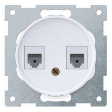 Механизм розетки комп. + телеф.2-м СП Florence RJ11/RJ45 кат.5e бел. OneKeyElectro 2172771