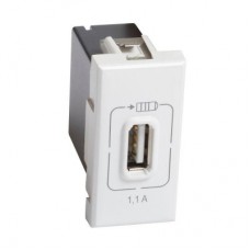 Розетка USB Axolute 1мод. 1.1А 230/5В бел. Leg BTC HD4285C1