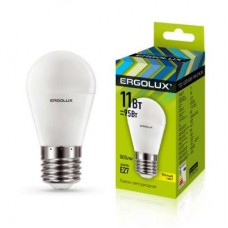 Лампа светодиодная LED-G45-11W-E27-3K Шар 11Вт E27 3000К 172-265В Ergolux 13630