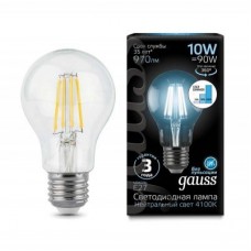 Лампа светодиодная Black Filament A60 10Вт 4100К E27 step dimmable Gauss 102802210-S