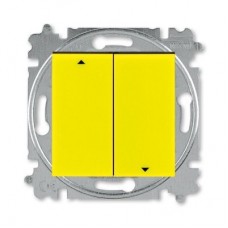 Выключатель жалюзи 2-кл. Levit без фиксации клавиш желт./дым. черн. ABB 2CHH598845A6064