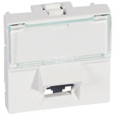 Механизм розетки комп. СП Mosaic 2мод. RJ45 UTP CAT.6 45град. Leg 076503