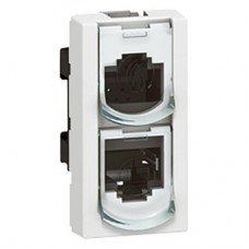 Удвоитель RJ45 FTP тел./интернет 2мод. Mosaic UTP 9 конт. Leg 076537