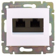 Механизм розетки компьютерной СП Valena RJ45 Cat.5 2 вых. UTP сл. кость (DIY-упак.) Leg 695626