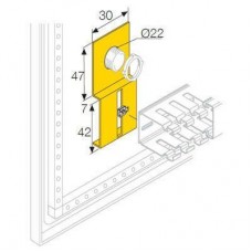 Кронштейн для перф. кабель-канала на кнопку d22 (уп.100шт) ABB EV1131