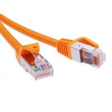 Патч-корд экранированный CAT6A F/UTP 4х2 LSZH оранжевый 1м