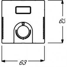 Плата центральная (накладка) для механизма терморегулятора (термостата) 1095 UTA 1096 UTA solo/future сл. кость ABB 2CKA001710A3723