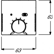 Плата центральная (накладка) для механизма терморегулятора (термостата) 1095 U 1096 U solo/future davos/альпийский бел. ABB 2CKA001710A3569