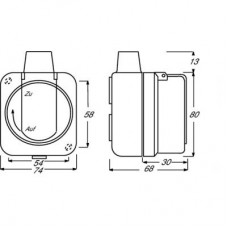 Розетка Schuko Busch-Duro 2000 WD 16А 250В с защ. крышкой IP66 ABB 2CKA002083A0343