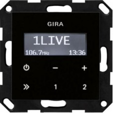 Радиоприемник RDS Gira System 55 черное стекло 228405