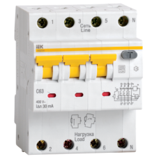 Выключатель автоматический дифференциальный 34 C16 30мА