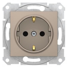 Механизм розетки 1-м СП Sedna 16А защ. шторки с заземл. быстрозажим. контакты титан SchE SDN3001768