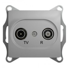 Механизм розетки TV-R 2-м СП Glossa оконечной 1DB алюм. SchE GSL000394