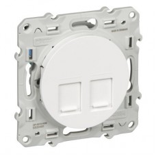 Механизм розетки комп. 2-м СП Odace RJ45 бел. SchE S52R481