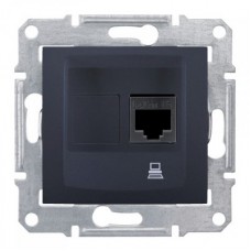 Розетка компьютерная 1-м СП Sedna RJ45 экранир. CAT.5E графит SchE SDN4500170