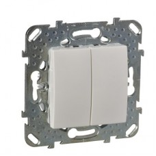 Переключатель двухклавишный Schneider Electric Unica 10AX 250V MGU5.213.25ZD