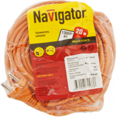 Удлинитель Navigator 71 533 NPE-C-20-X-2x0.75 шнур б/з 20м